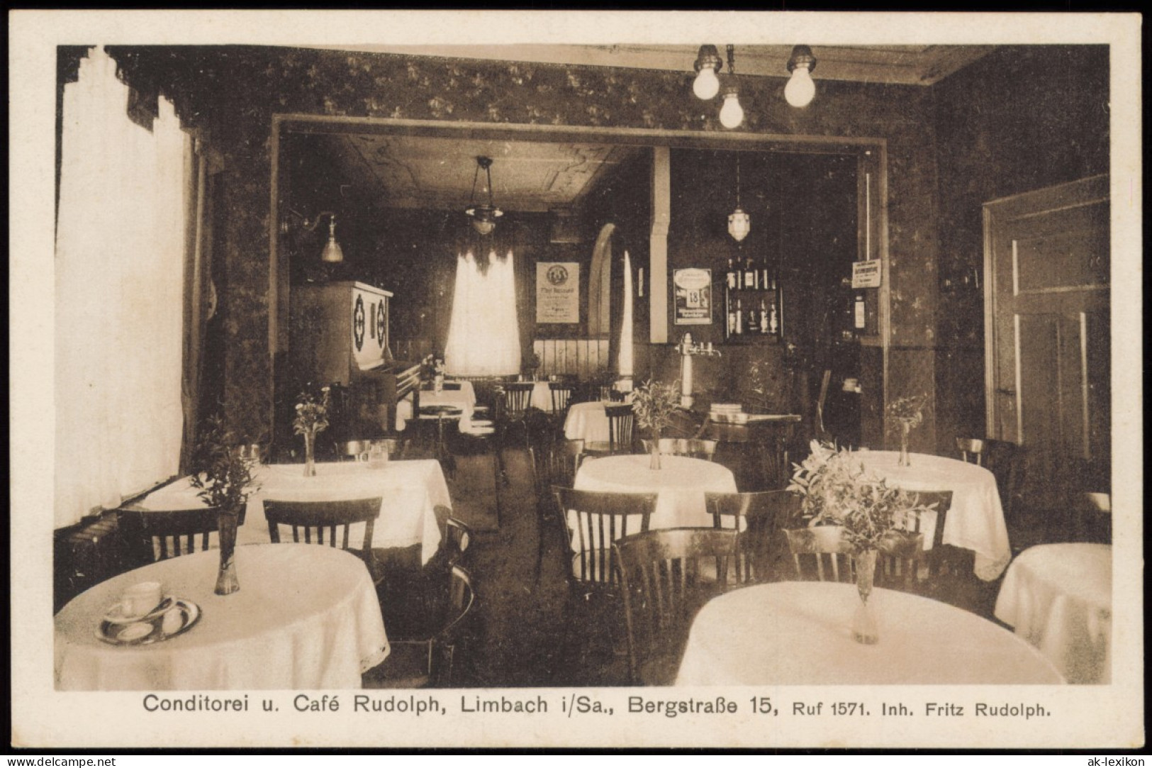 Mittelfrohna-Limbach-Oberfrohna Conditorei U. Café Rudolph Bergstraße 16 1926 - Limbach-Oberfrohna