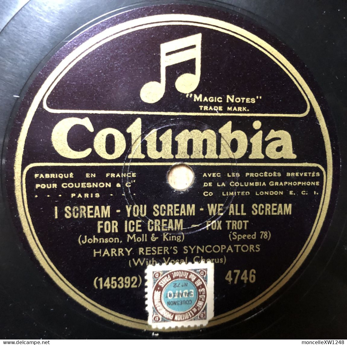 Harry Reser's Syncopators - 78 T When The Robert E. Lee Comes To Town (1928) - 78 Rpm - Gramophone Records