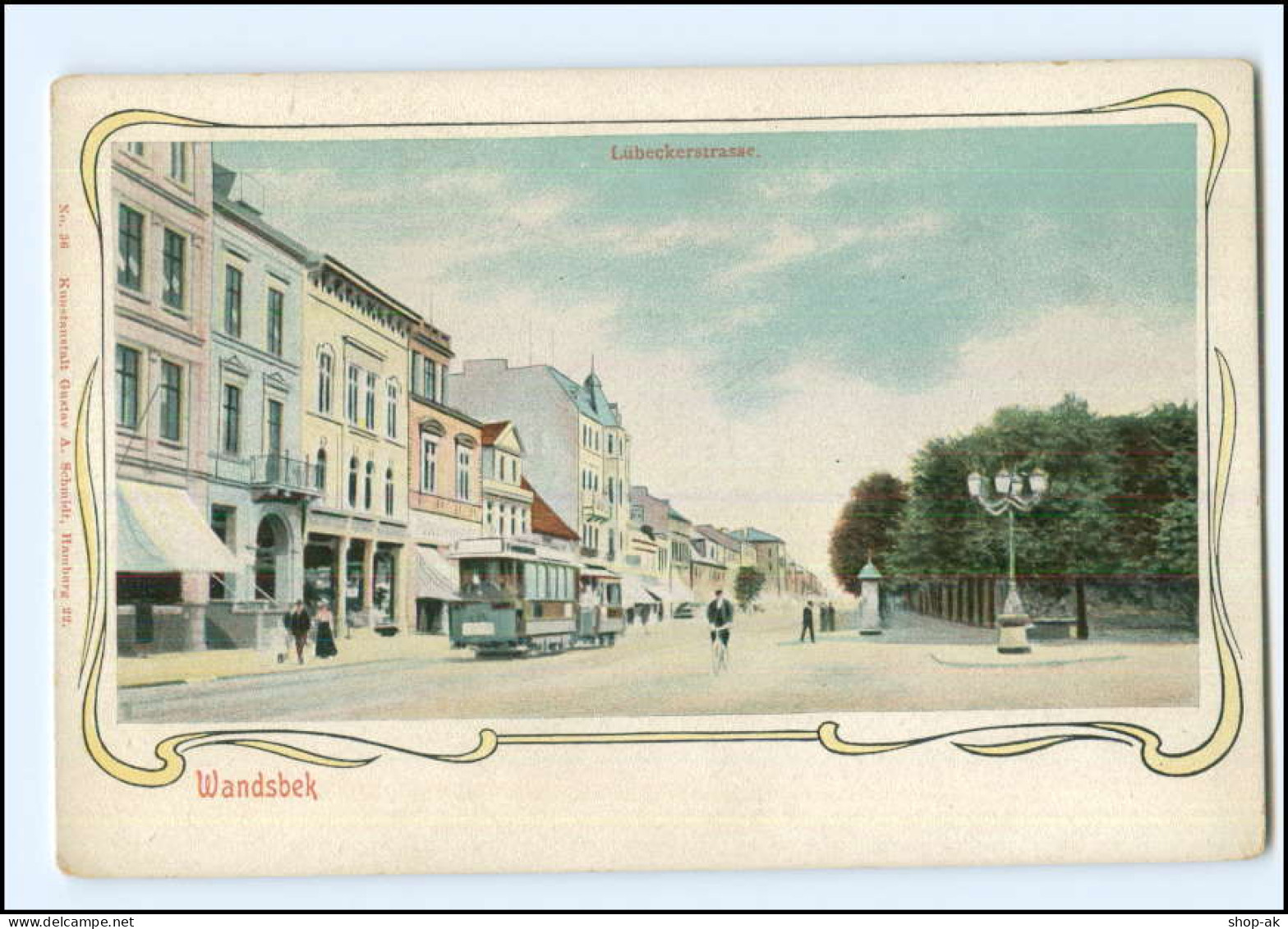 XX11598/ Hamburg Wandsbek Lübecker Straße Straßenbahn Ca.1900 AK - Wandsbek