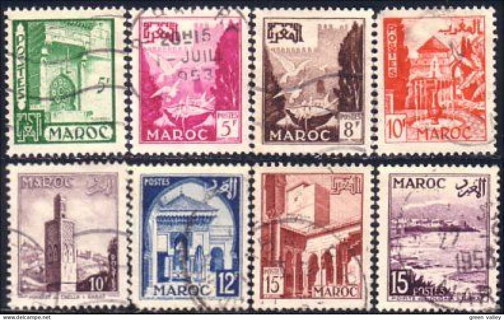 636 Maroc 8 Monuments (MOR-87) - Used Stamps