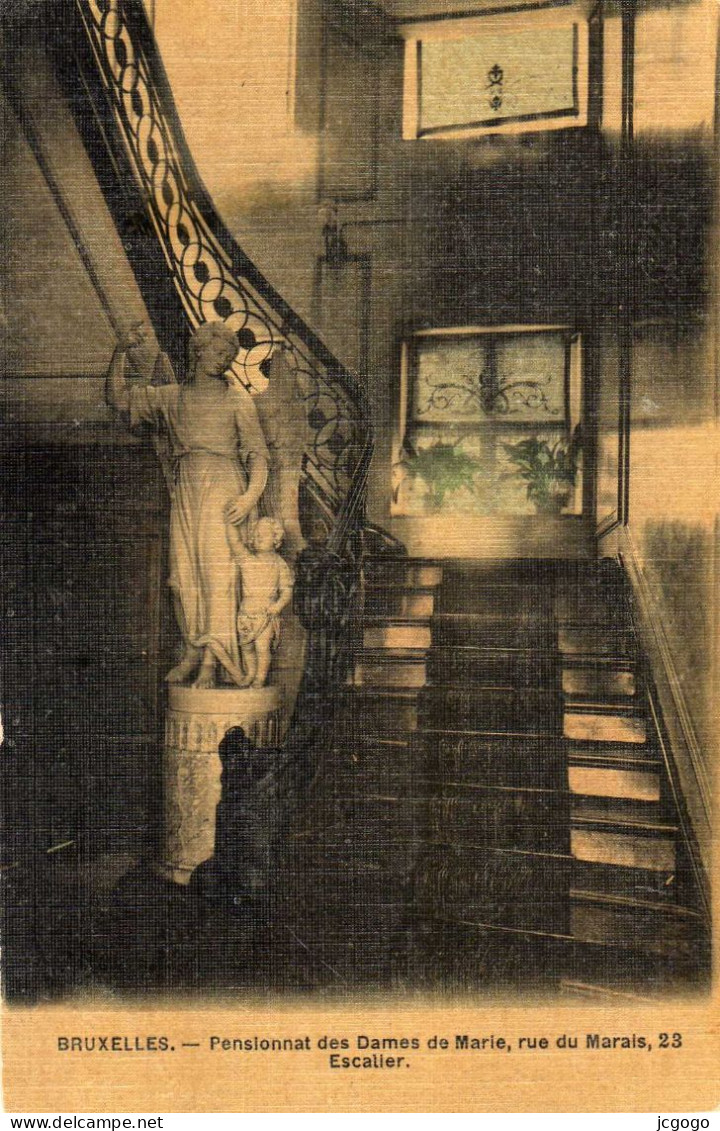 BRUXELLES  Pensionnat Des Dames De Marie, Rue Du Marais, 23.   Escalier. - Enseignement, Ecoles Et Universités