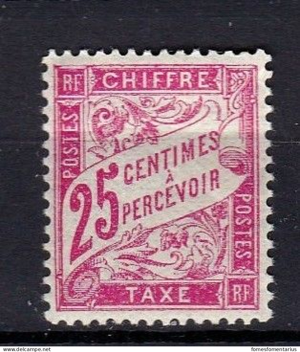 Timbre Taxe N° 32  25 Centimes Rose ( Défaut = Pli  Peu Visible En Faciale) - 1960-.... Mint/hinged