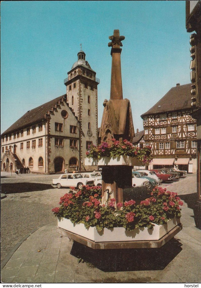 D-74821 Mosbach - Rathaus - Cars - Ford Taunus 17m - Peugeot 404 - VW Käfer - Mosbach