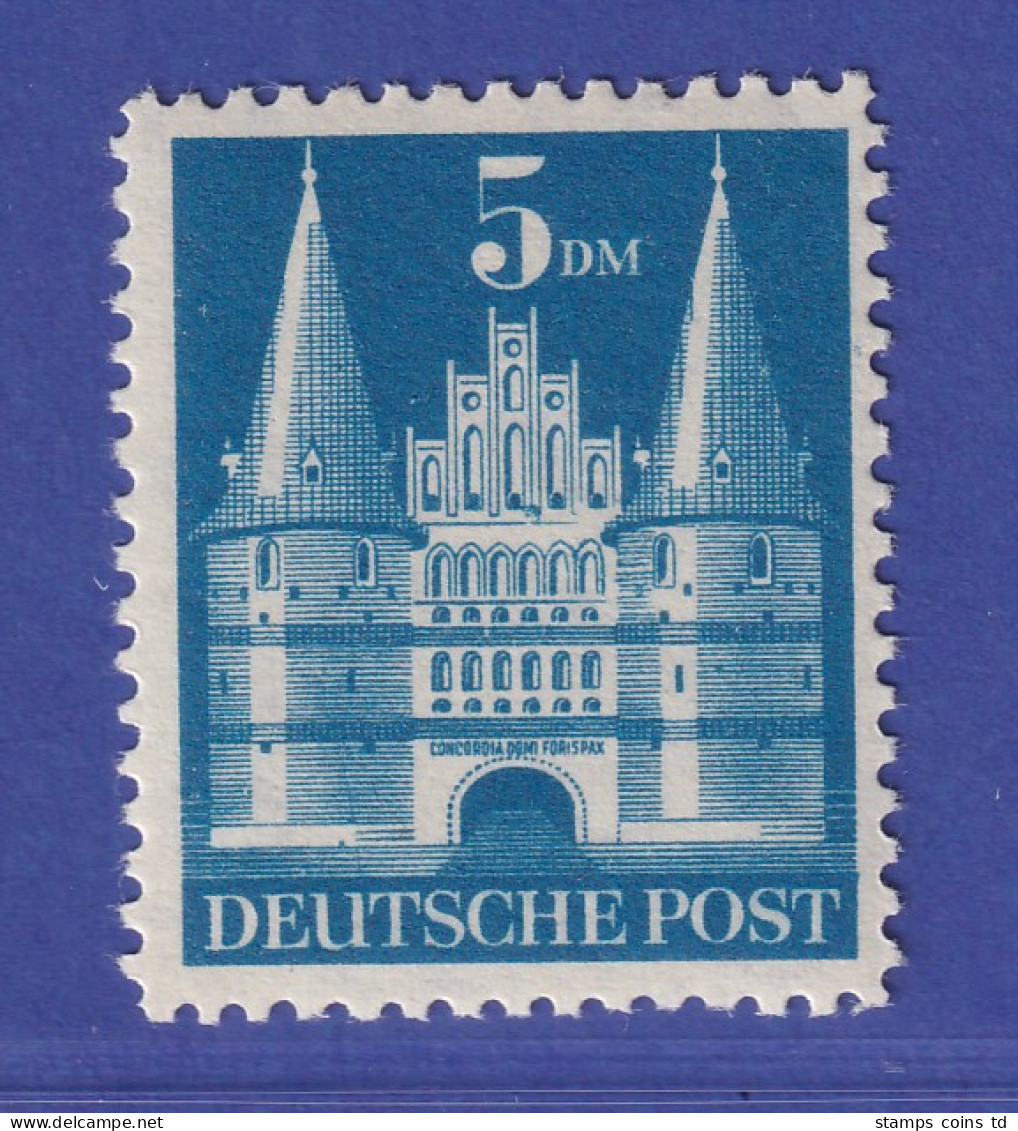 Bizone Bautenserie 5 DM Holstentor Type II Mi.-Nr. 100 II Y B Postfrisch **  - Nuevos