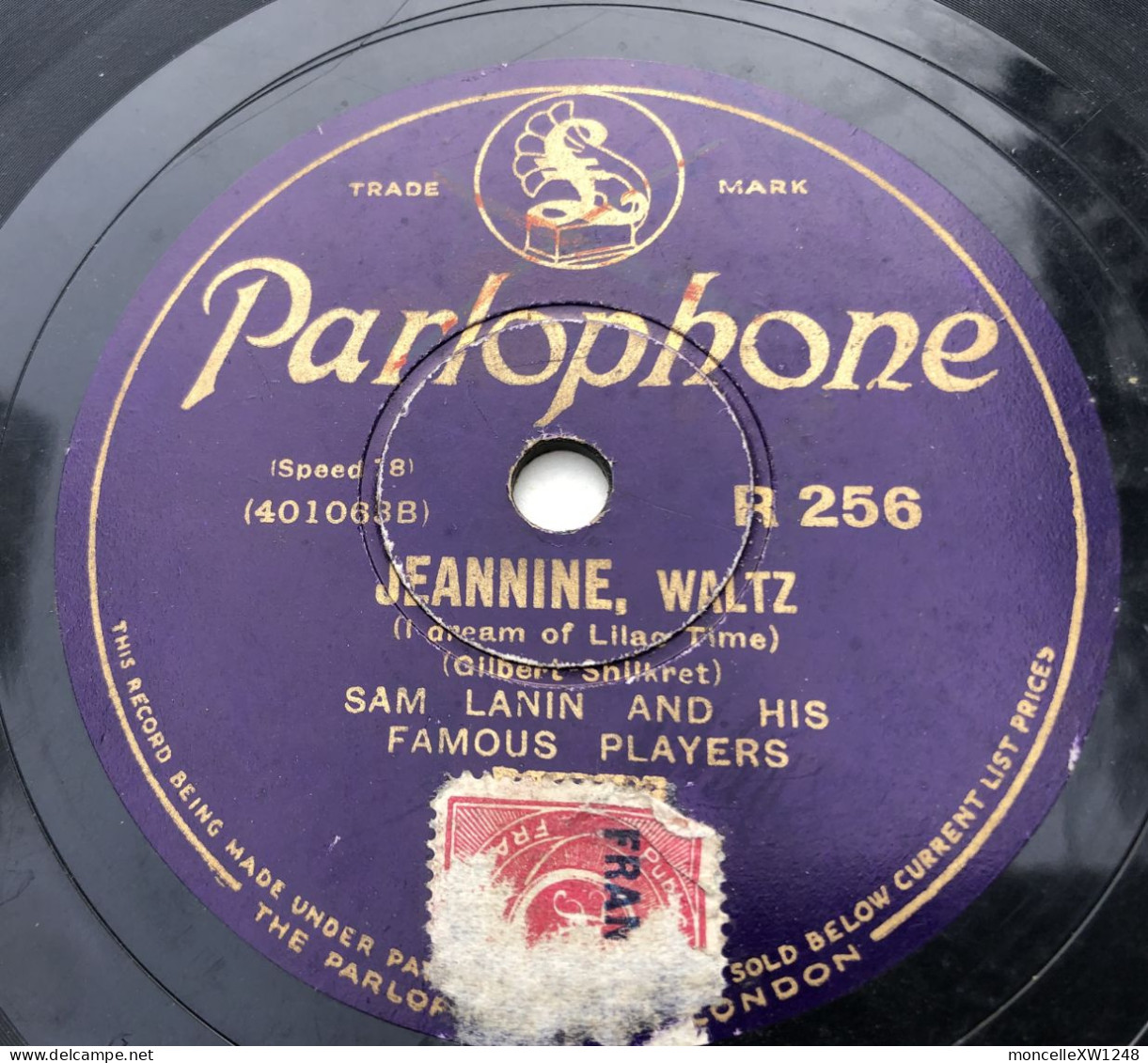 Sam Lanin & Dorsey Brothers - 78 T Jeannine, Waltz (1928) - 78 T - Discos Para Fonógrafos