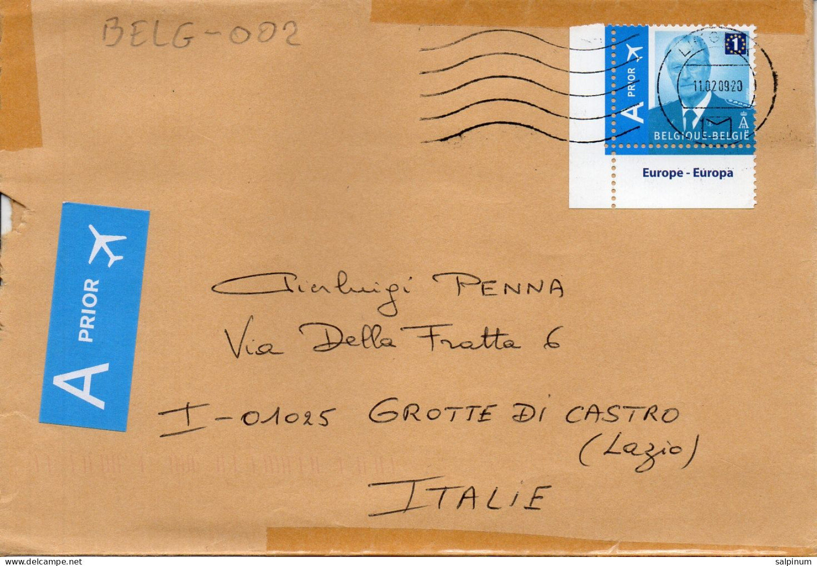 Philatelic Envelope With Stamps Sent From BELGIUM To ITALY - Brieven En Documenten