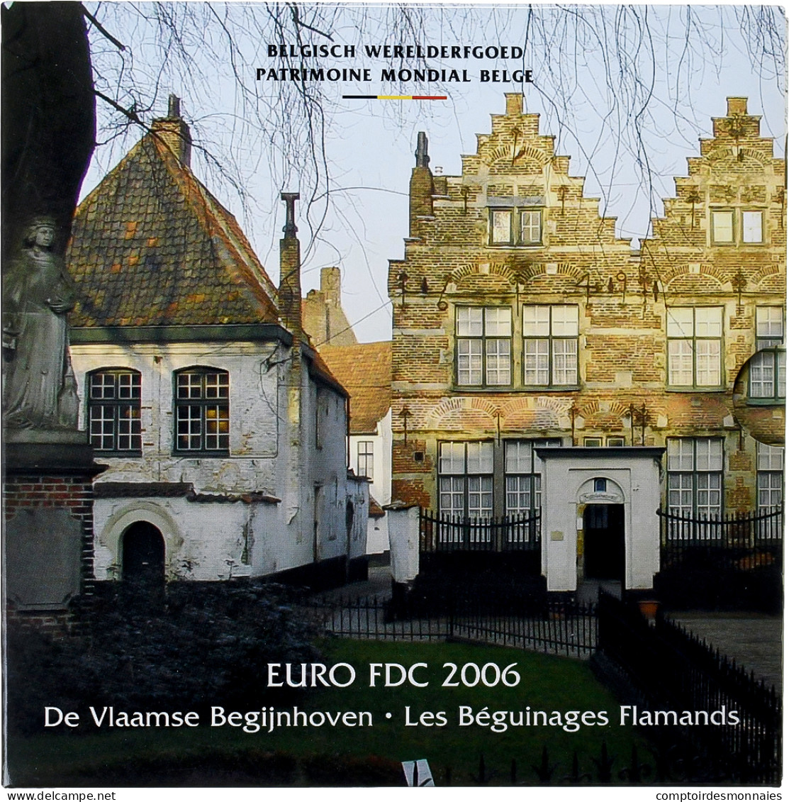 Belgique, Coffret 1c. à 2€ + Jeton, Béguinages Flamands, 2006, Bruxelles - Belgium