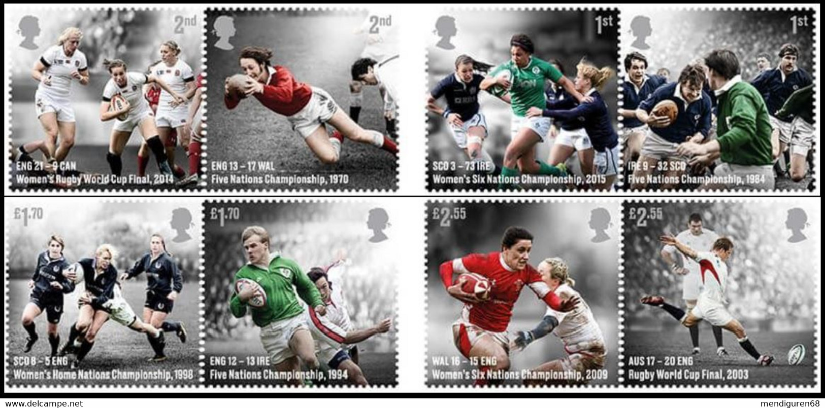 GROSSBRITANNIEN GRANDE BRETAGNE GB 2021 RUGBY UNION STAMP SET 8V  MNH SG 4597-604 MI 4872-79 YT 5271-78 SC 4772-79 - Unused Stamps