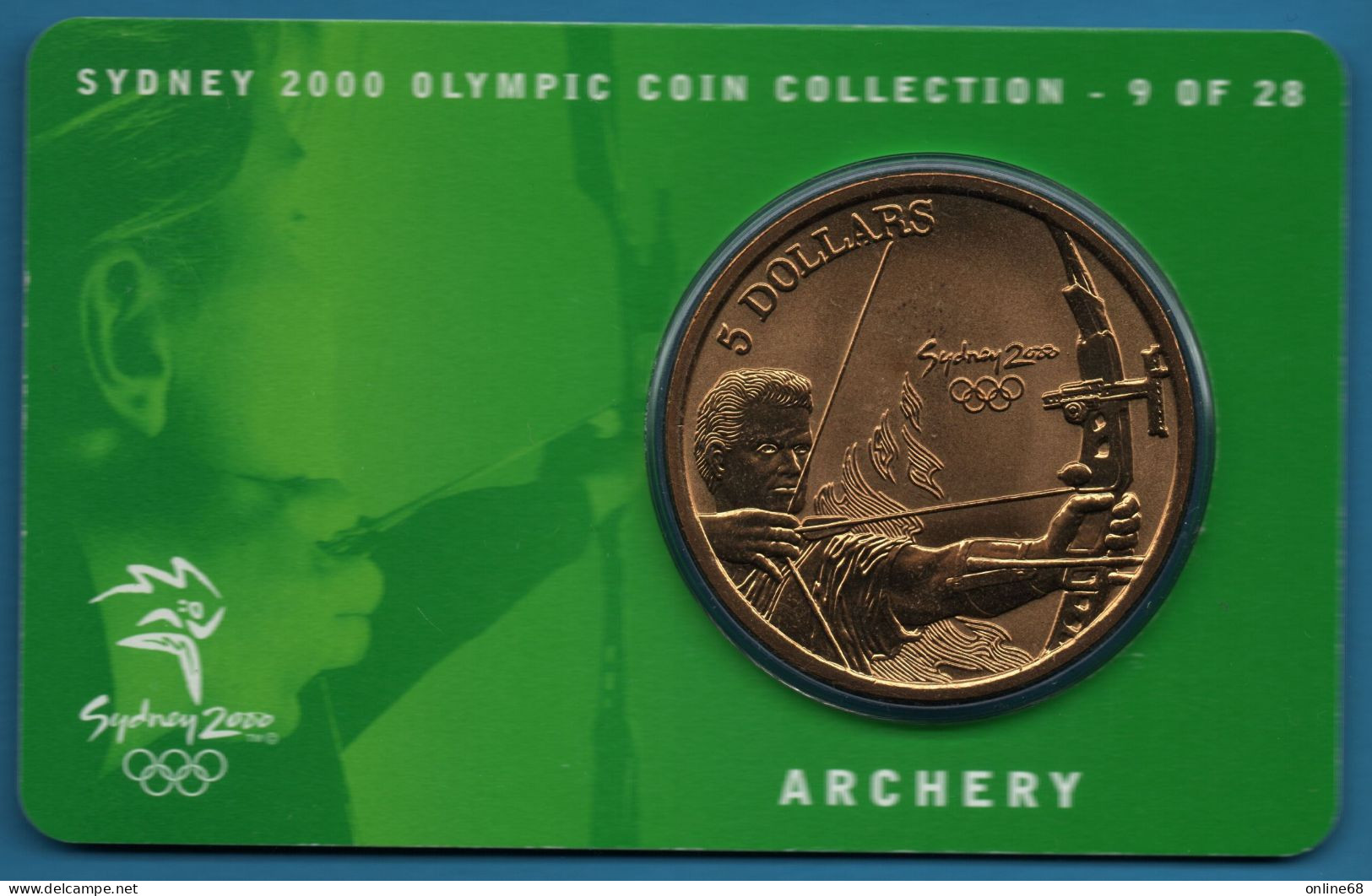 AUSTRALIA 5 DOLLARS 2000 OLYMPIC COIN COLLECTION  SYDNEY 2000   Archery KM# 359 - 5 Dollars