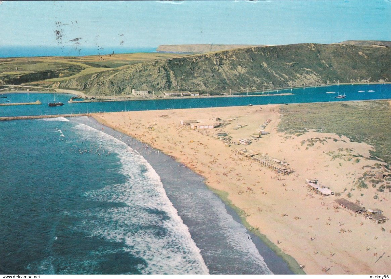 Espagne-- AVILES -- 1968 -- Vue Aérienne--Playa De San Juan De Nieva....timbre...cachet - Asturias (Oviedo)