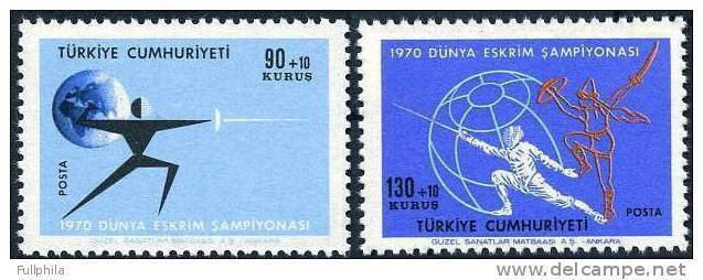 1970 TURKEY THE WORLD FENCING CHAMPIONSHIP MNH ** - Ungebraucht