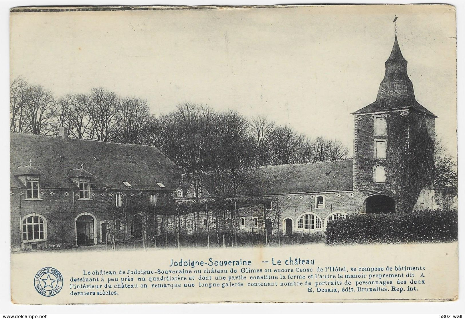 JODOIGNE : Château De Jodoine-Souveraine - 1920 - Jodoigne