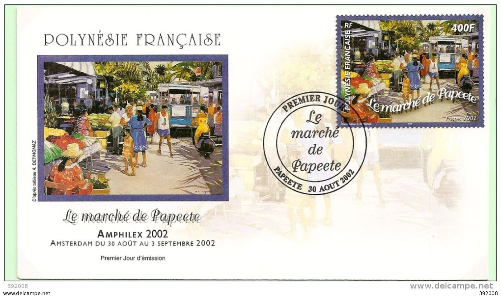 2002 - 673 - Le Marché De Papeete - 8 - FDC