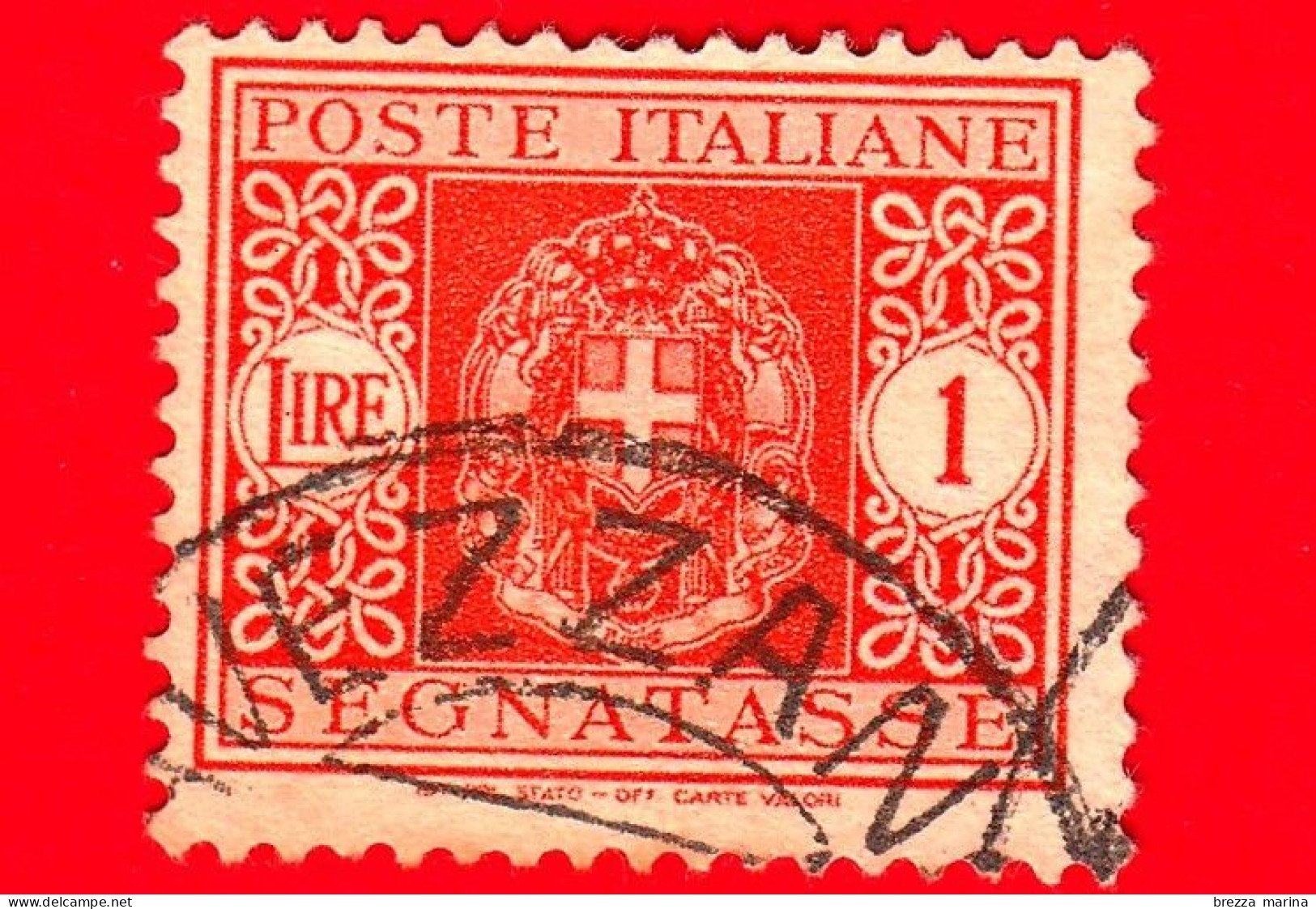 ITALIA - Usato -  1934 - Segnatasse - Fascio Littorio - 1 L. - Strafport