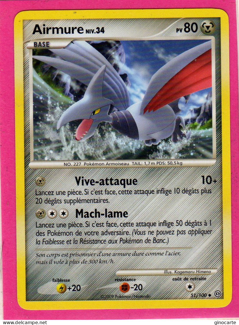 Carte Pokemon 2009 Diamant Et Perle Tempete 51/100 Airmure 80pv Neuve - Diamant & Perle