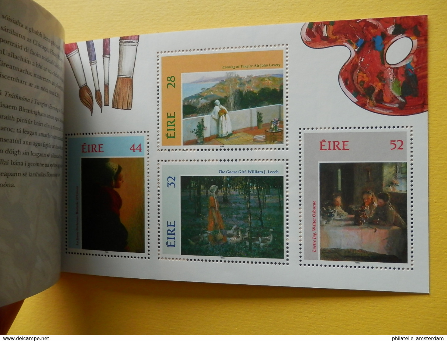 Ireland 1993, IRISH IMPRESSIONISM: Mi 817-20, ** BK - Libretti