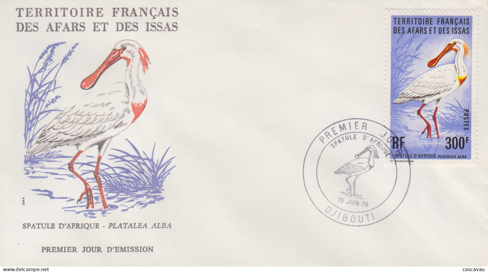 Enveloppe  FDC  1er  Jour  TERRITOIRE  FRANCAIS   Des   AFARS  Et  ISSAS     Oiseaux   1976 - Autres & Non Classés