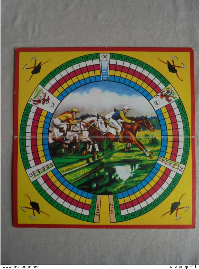 Ancien - Plateau De Jeu En Carton (Petits Chevaux) J.F.S.M. Allemagne Années 70 - Andere & Zonder Classificatie