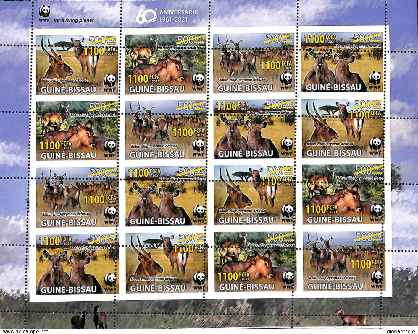 A7534 - GUINE BISSAU - ERROR MISPERF Stamp Sheet - 2021 - Animals, WWF - Other & Unclassified