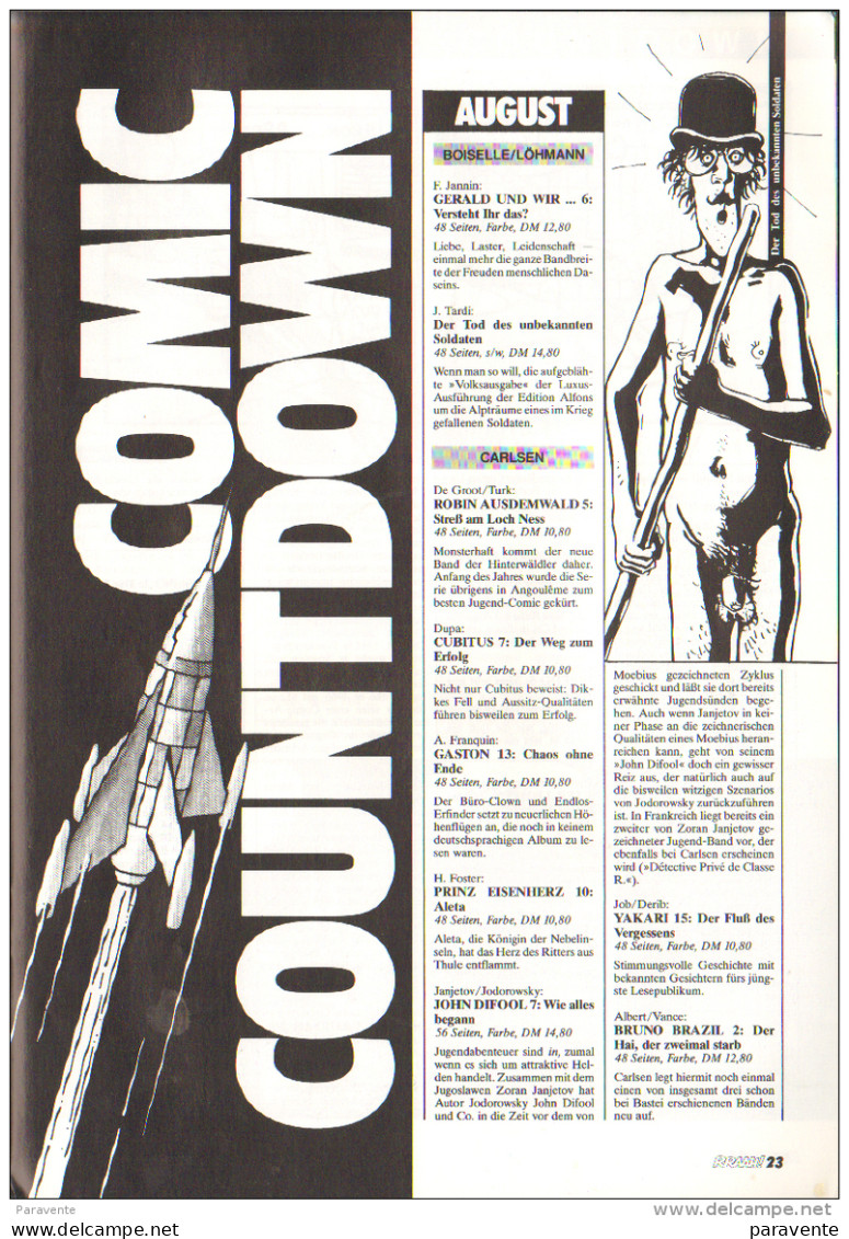 Magazine RRAAH! 12 De 1990 (en Allemand) Avec MANARA HERMANN CHALAND TARDI - L'Echo Des Savanes