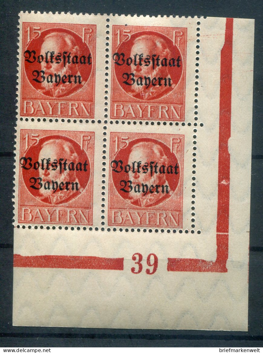 Bayern PLATTENNUMMER 39 Auf 120 Tadellos ** MNH POSTFRISCH (78655 - Autres & Non Classés