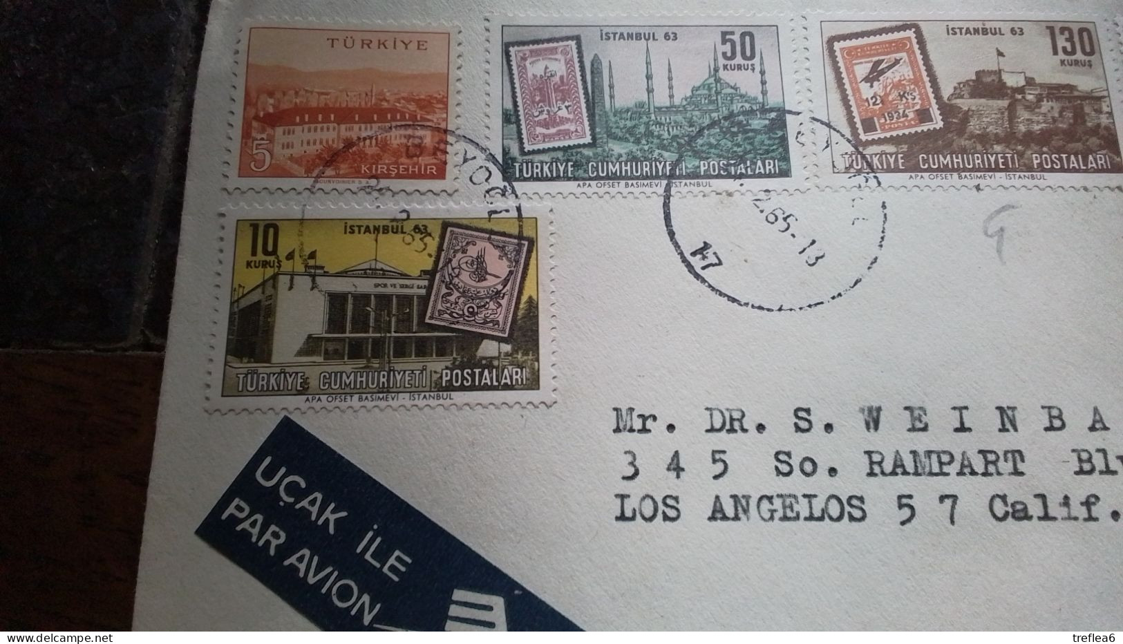 1965 - Turquie Vers U.S.A - - Lettres & Documents