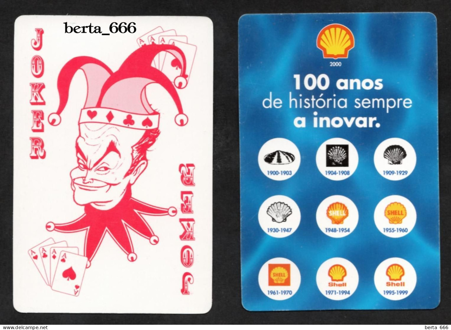 Joker Playing Card * Shell Oil Logos - Cartes à Jouer Classiques
