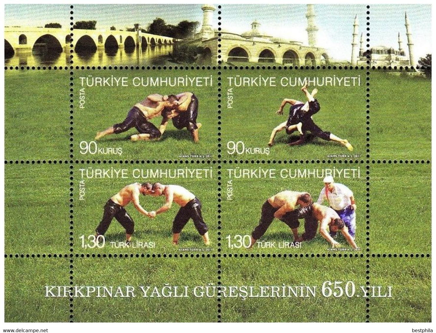 Turkey, Türkei - 2011 - 650Th Anniversary Of Kırkpınar Oıled Wrestling - 1.Mini S/Sheet ** MNH - Ungebraucht