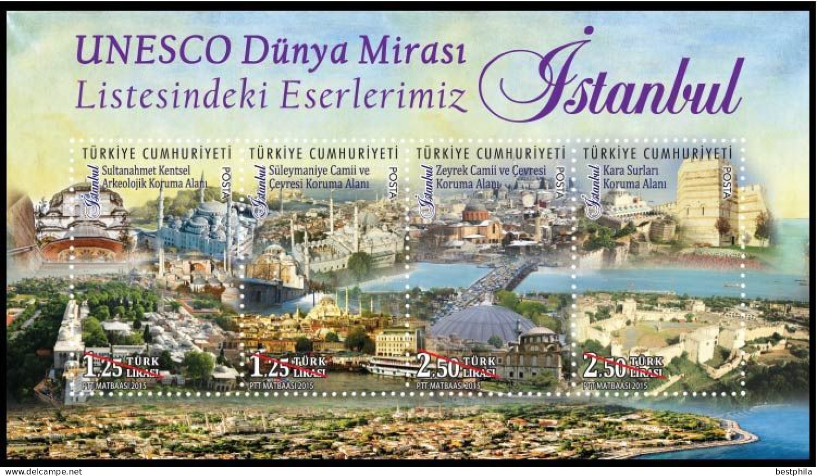 Turkey, Türkei - 2015 - Our Works In UNESCO"s World Heritage List (İstanbul) - 1.Mini S/Sheet ** MNH - Nuevos