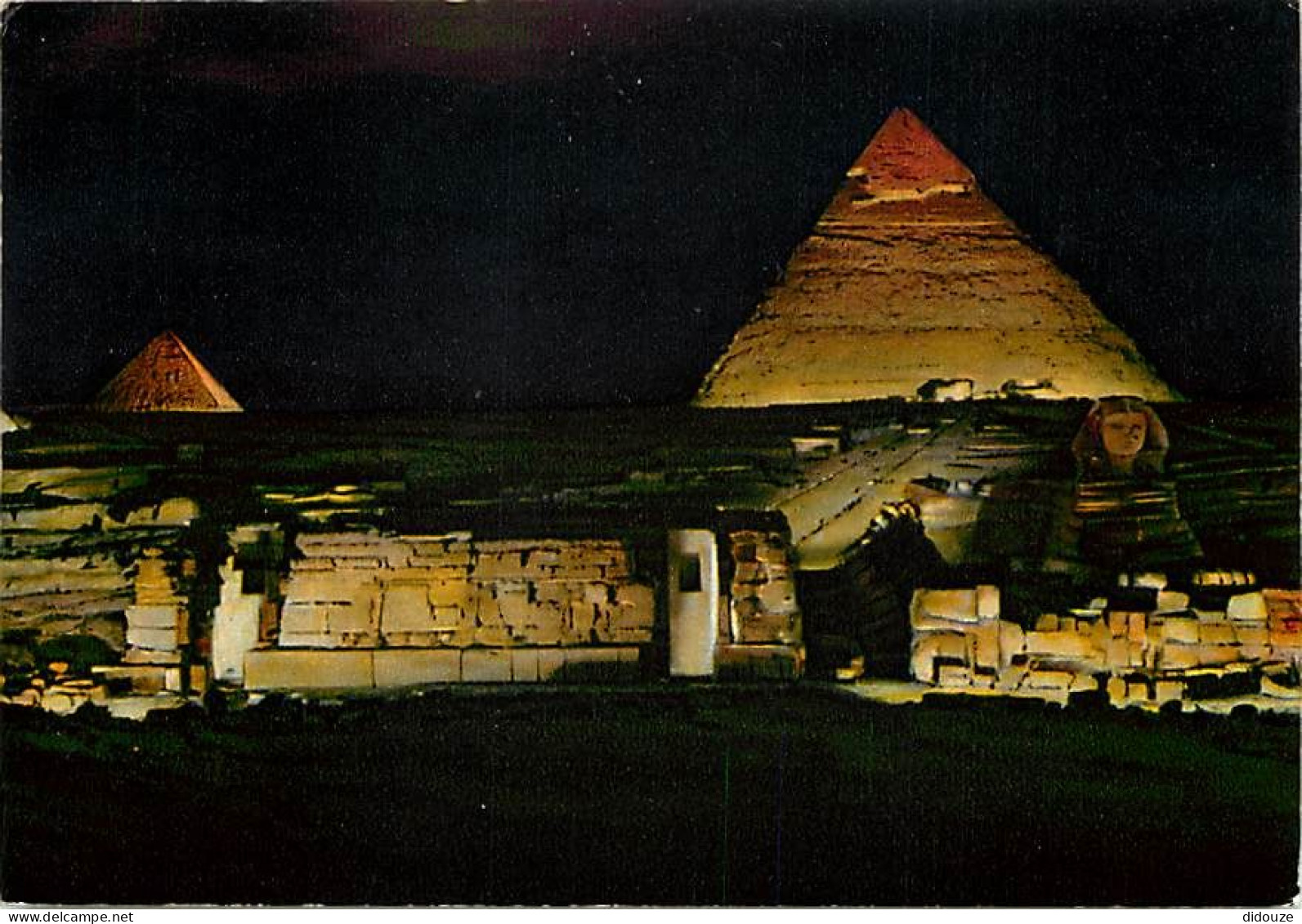 Egypte - Gizeh - Giza - Son Et Lumière Près Des Pyramides De Gizeh - Nocturnal Magic At The Giza Pyramids - Vue De Nuit  - Gizeh