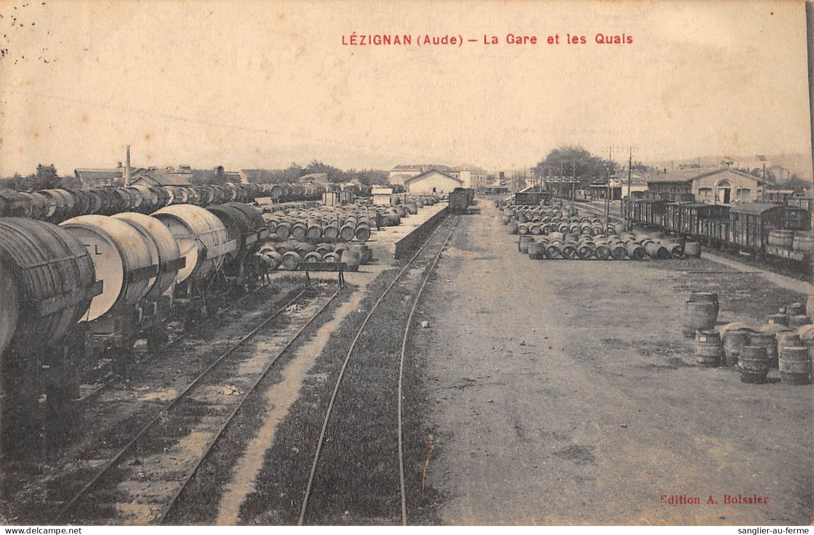 CPA 11 LEZIGNAN / LA GARE ET LES QUAIS / TRAIN - Other & Unclassified