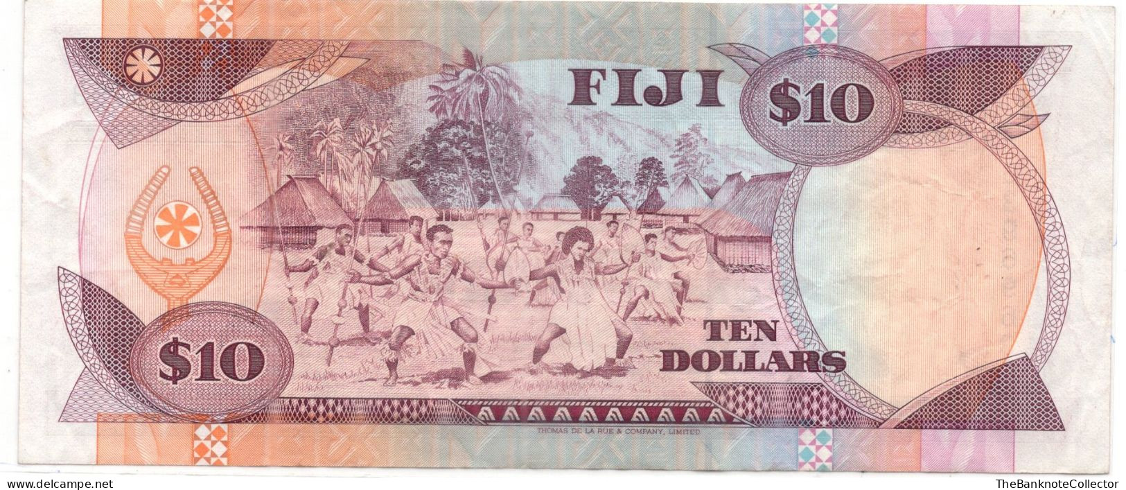 Fiji 10 Dollars ND 1989 QEII P-92 VF - Fiji