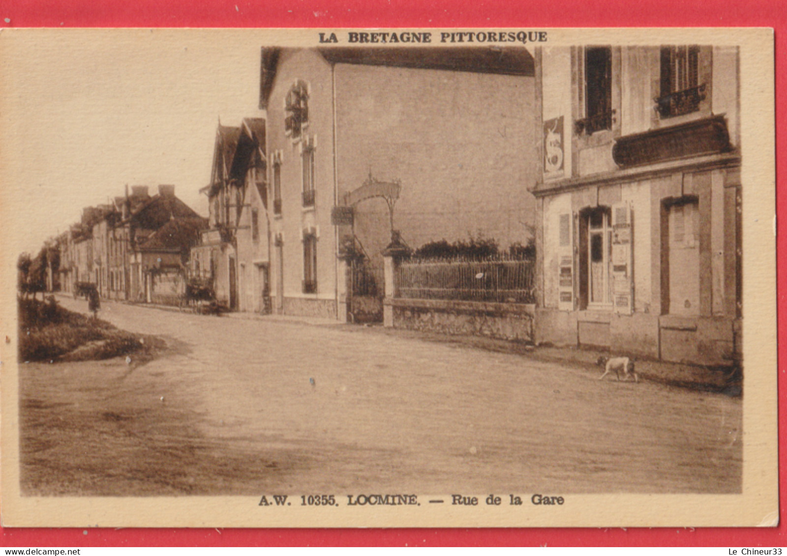 56 - LOCMINE ---- Rue De La Gare----cpsm Pf - Locmine