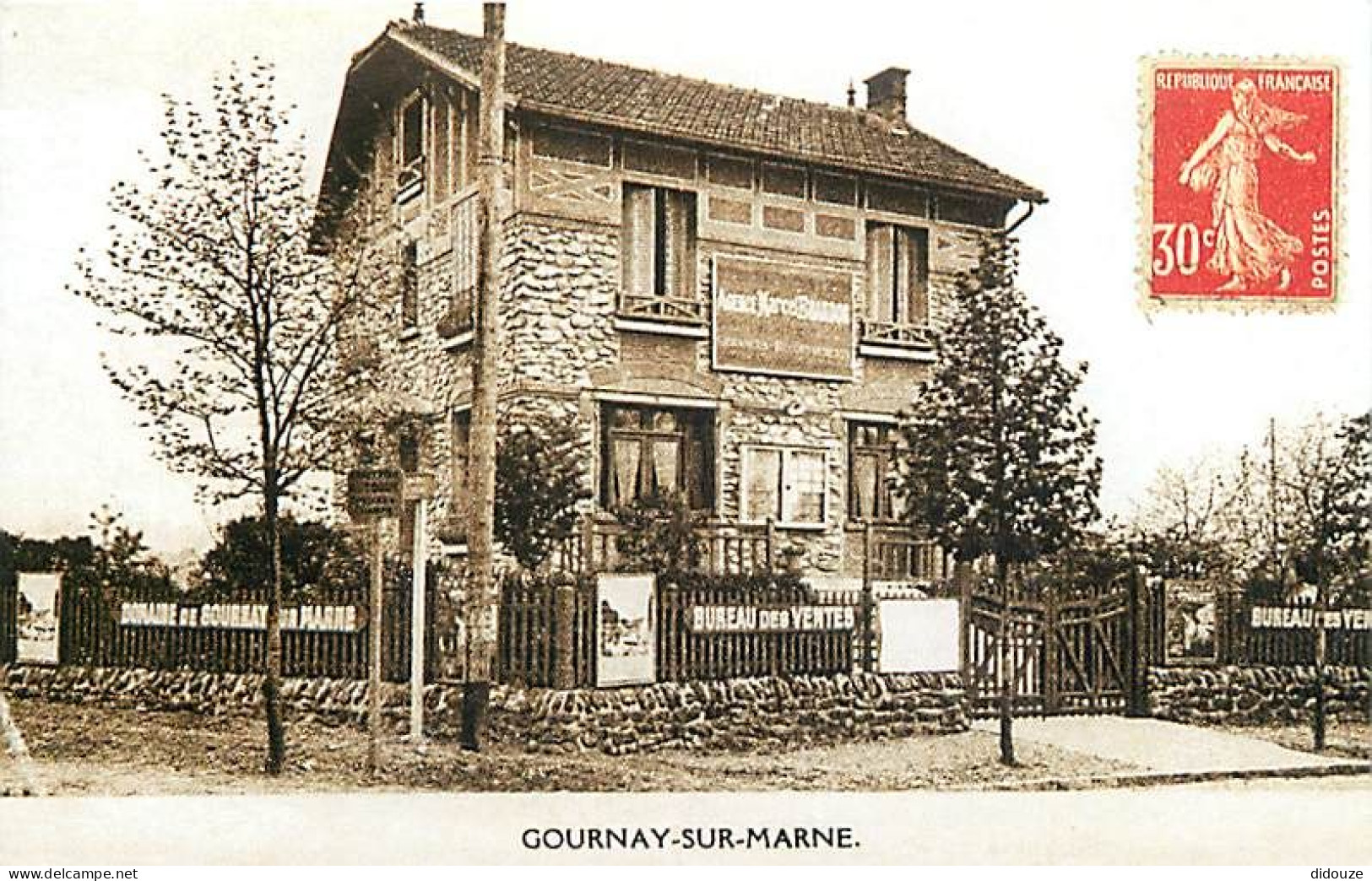 93 - Gournay Sur Marne - Reproduction De CPA - Bureau Des Ventes - Carte Publicitaire Agence Le Sautier Gournay Sur Marn - Gournay Sur Marne