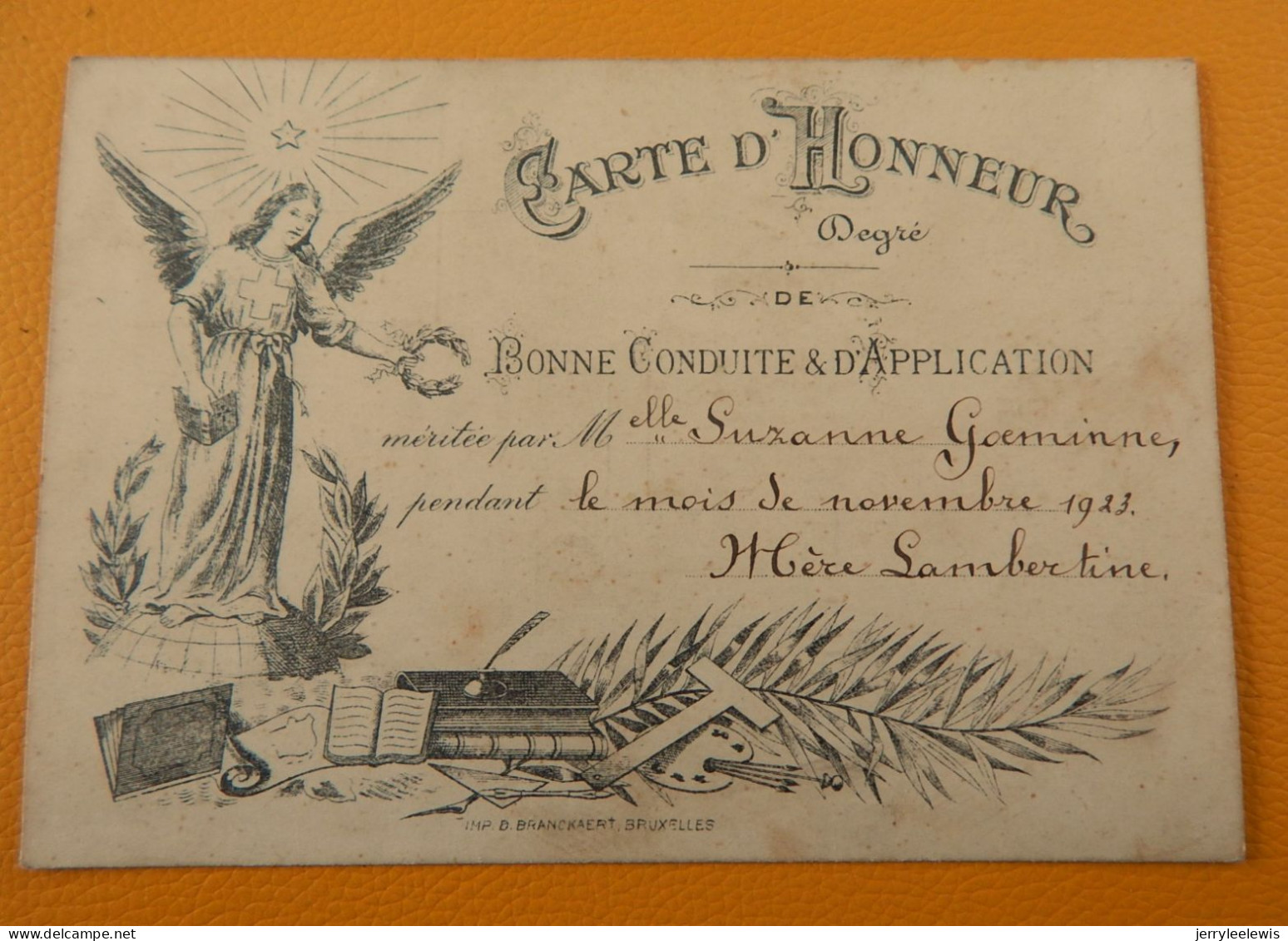 KRUISHOUTEM  -   Erekaart - Carte D'Honneur  - Pensionnat  De Soeurs De St; François D' Assises - Kruishoutem