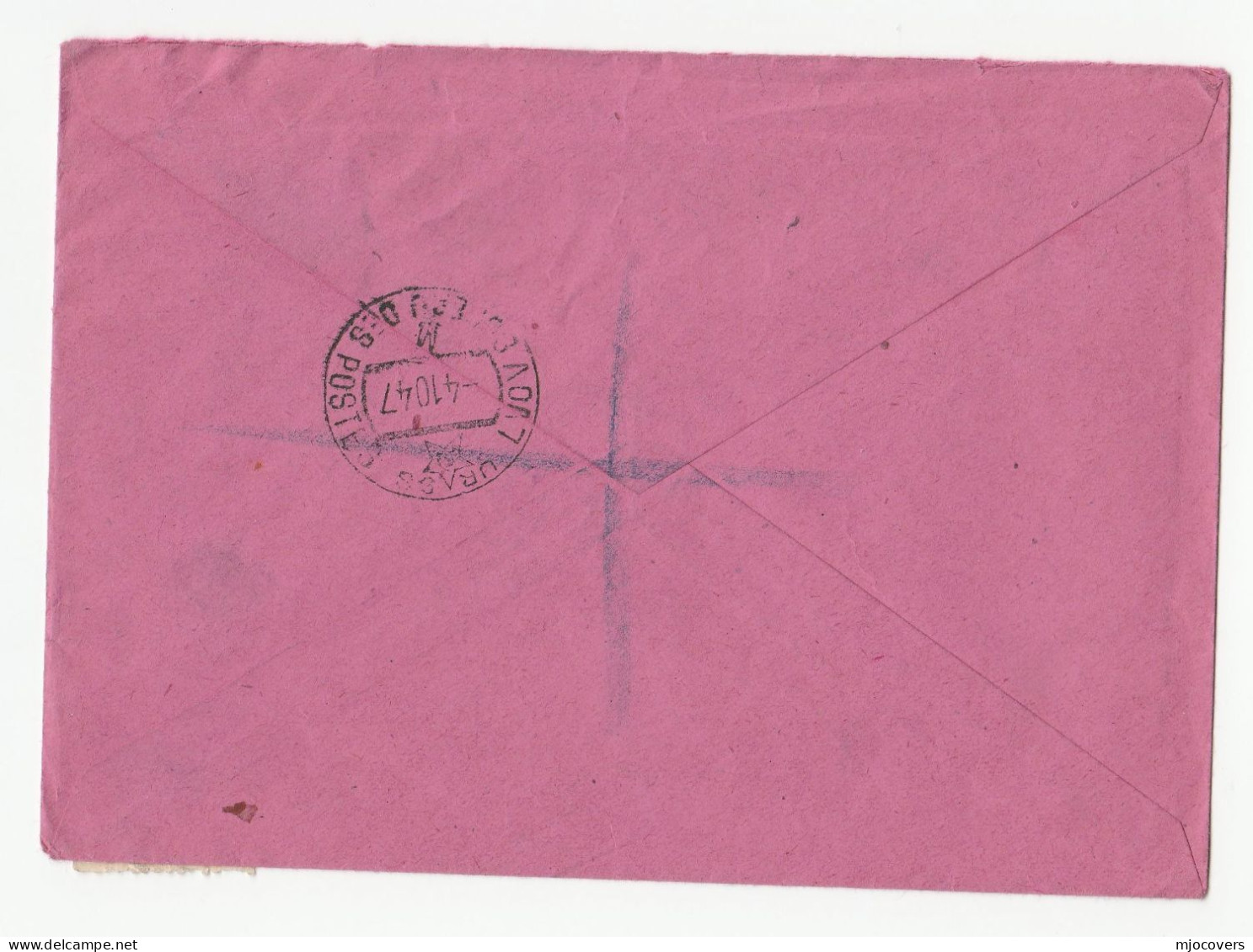 1947 Registered Sambor UKRAINE Cover To GB Russia Stamps - Storia Postale