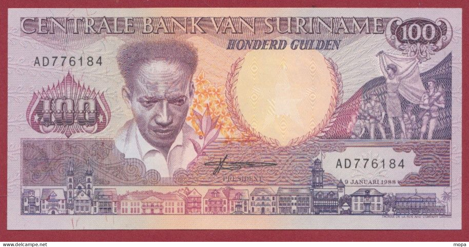 Surinam --10 Gulden  --1988---UNC---(421) - Suriname