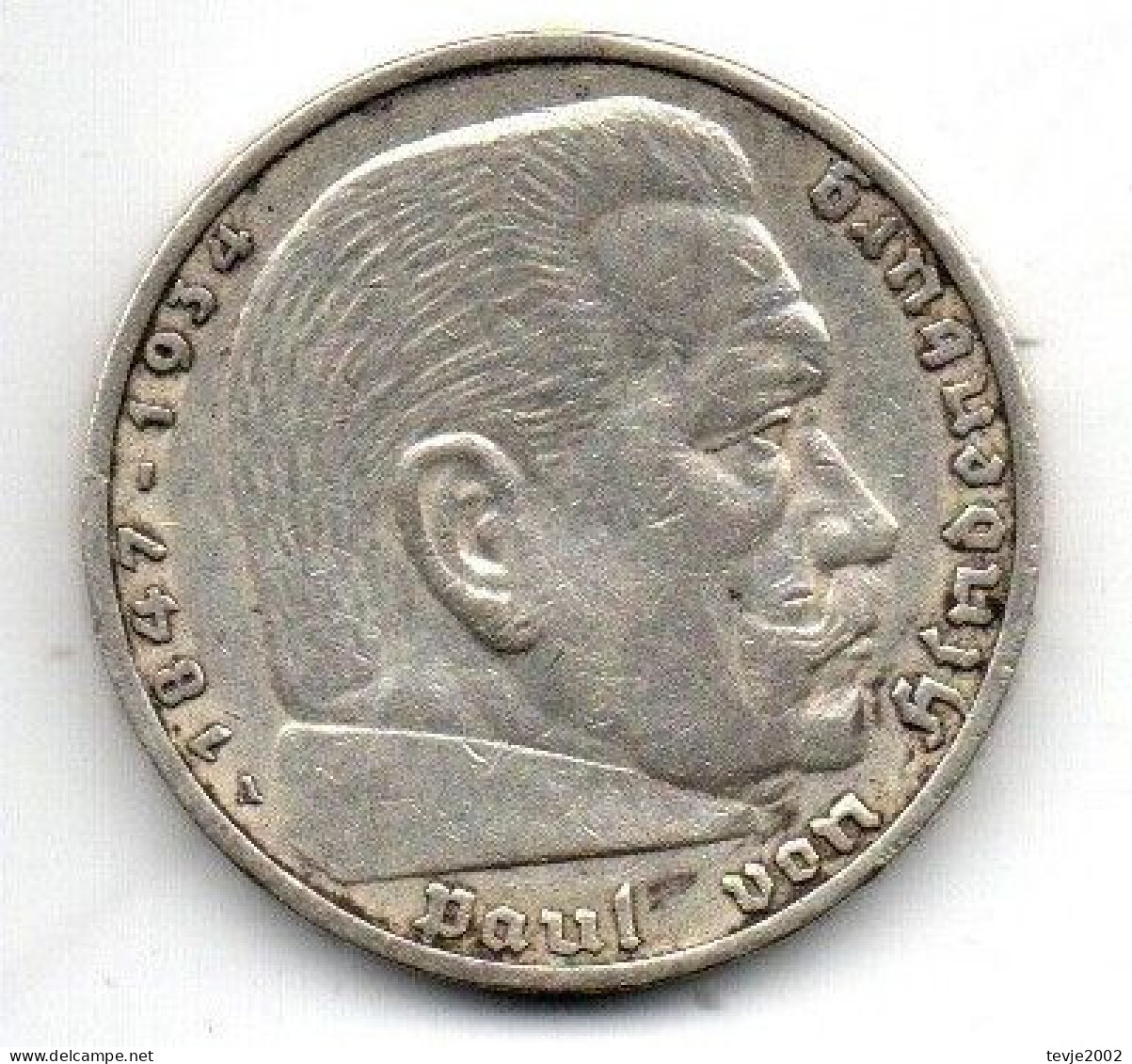 Deutsches Reich - 5 Mark - 1936 - A - Silber - Hindenburg - 5 Reichsmark