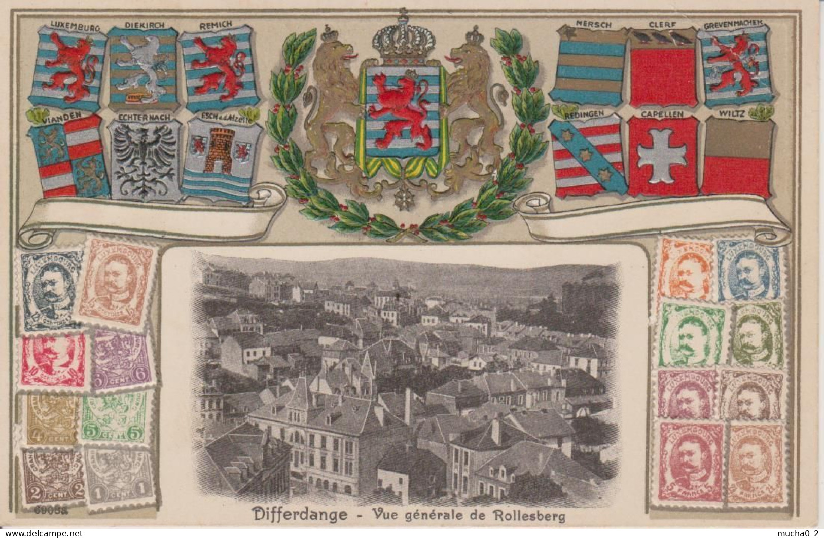 DIFFERDANGE - VUE GENERALE DE ROLLESBERG - CARTE GAUFREE - Differdange