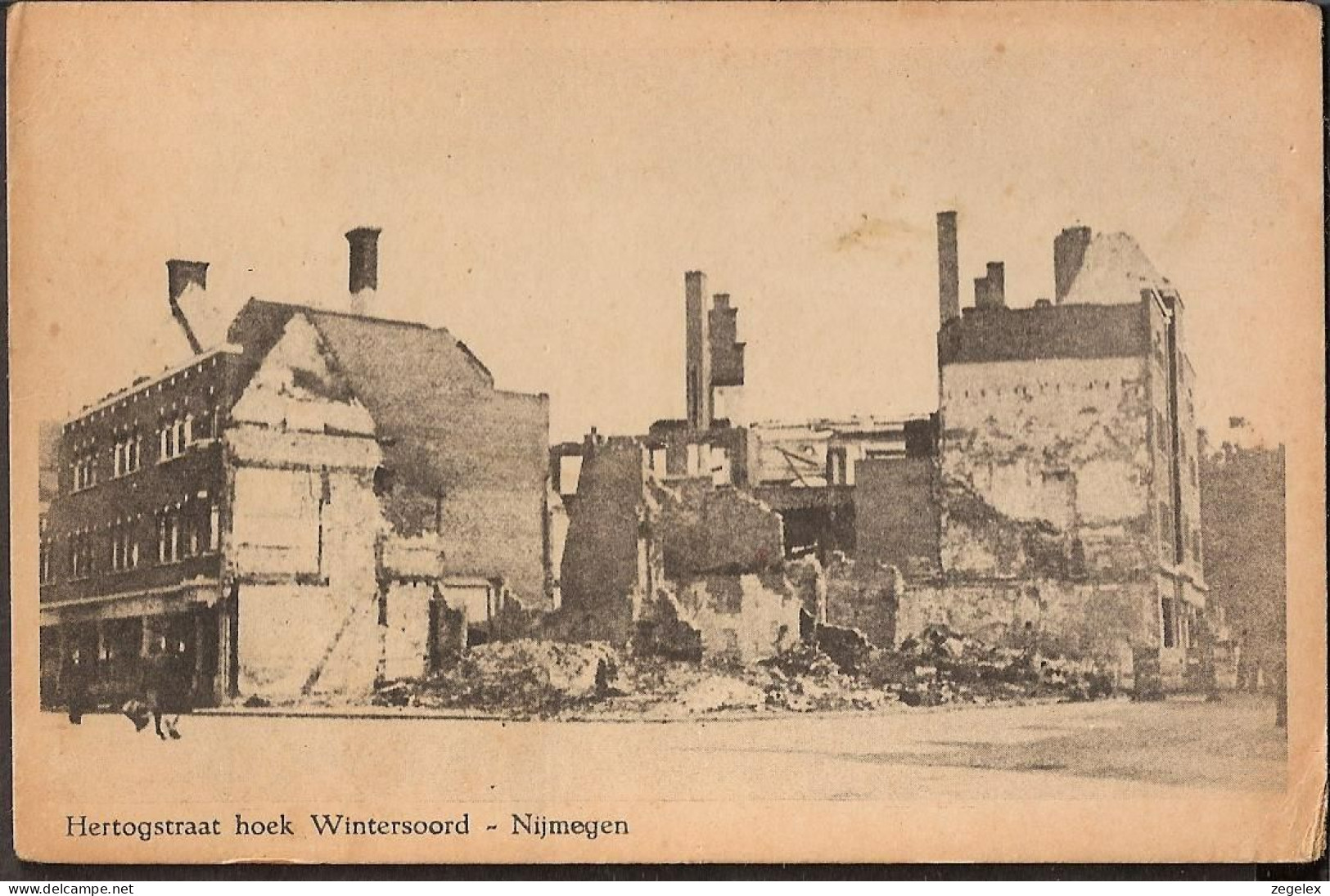 Nijmegen - Hertogstraat Hoek Wintersoord - Na Bombardement 2e Wereldoorlog - WW-II - Nijmegen