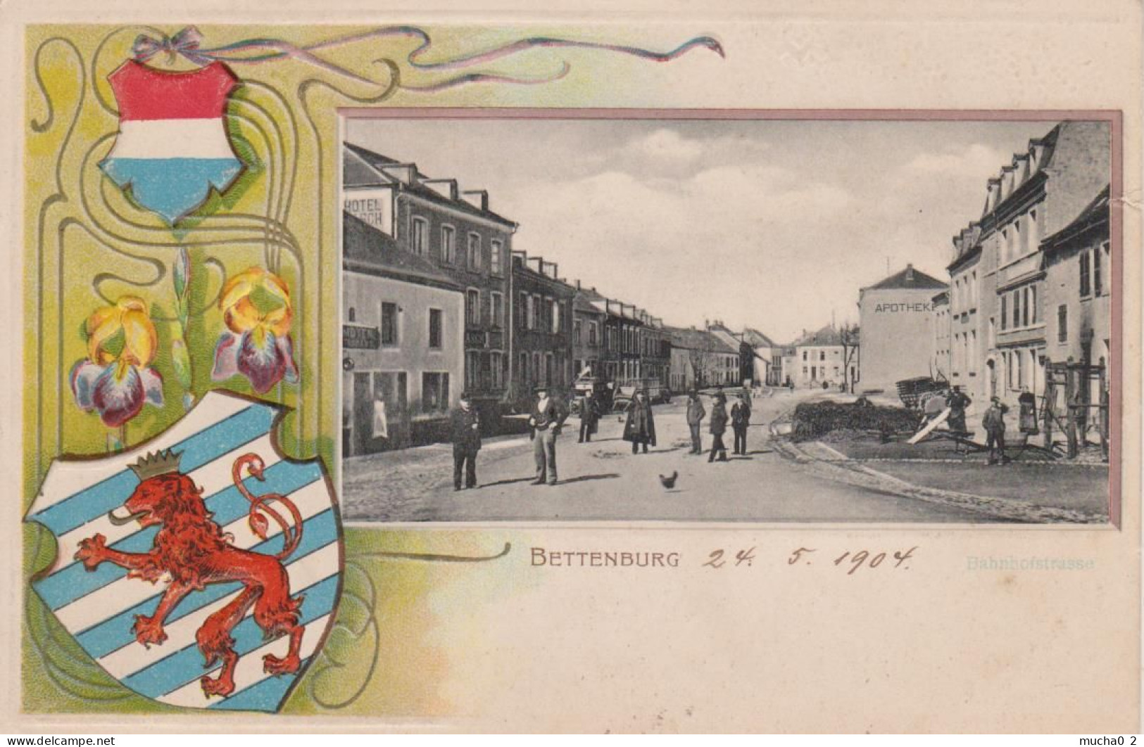 BETTEMBOURG - RUE DE LA GARE - CARTE GAUFREE - Bettembourg