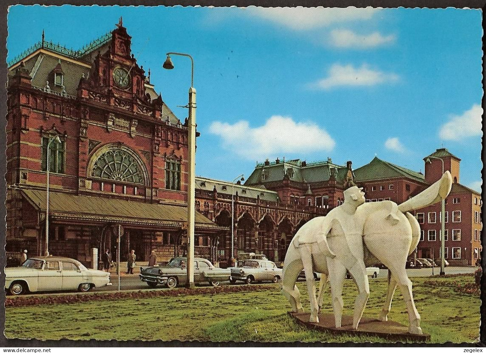 Groningen - Station Met "Peerd Van Ome - Loeke" 1962   (paard, Horse) - Groningen