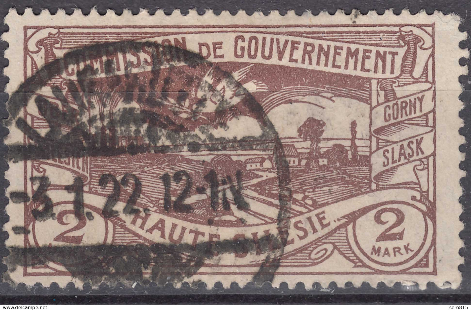 Oberschlesien - Upper Silesia 2 Mark Mi. 27 Used Gebraucht    (70195 - Silésie