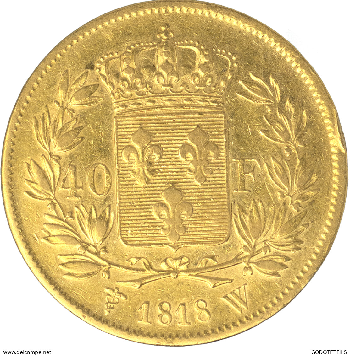 Louis XVIII-40 Francs 1818 Lille - 40 Francs (goud)