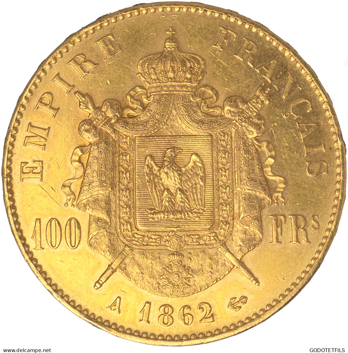 Second-Empire-100 Francs Napoléon III Tête Laurée 1862 Paris - 100 Francs (oro)