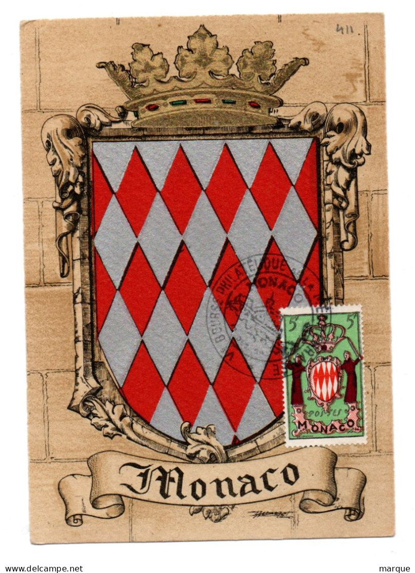 Carte MONACO  Oblitération Bourse Philatélique De La Méditerranée MONACO 18/12/1954 - Marcophilie