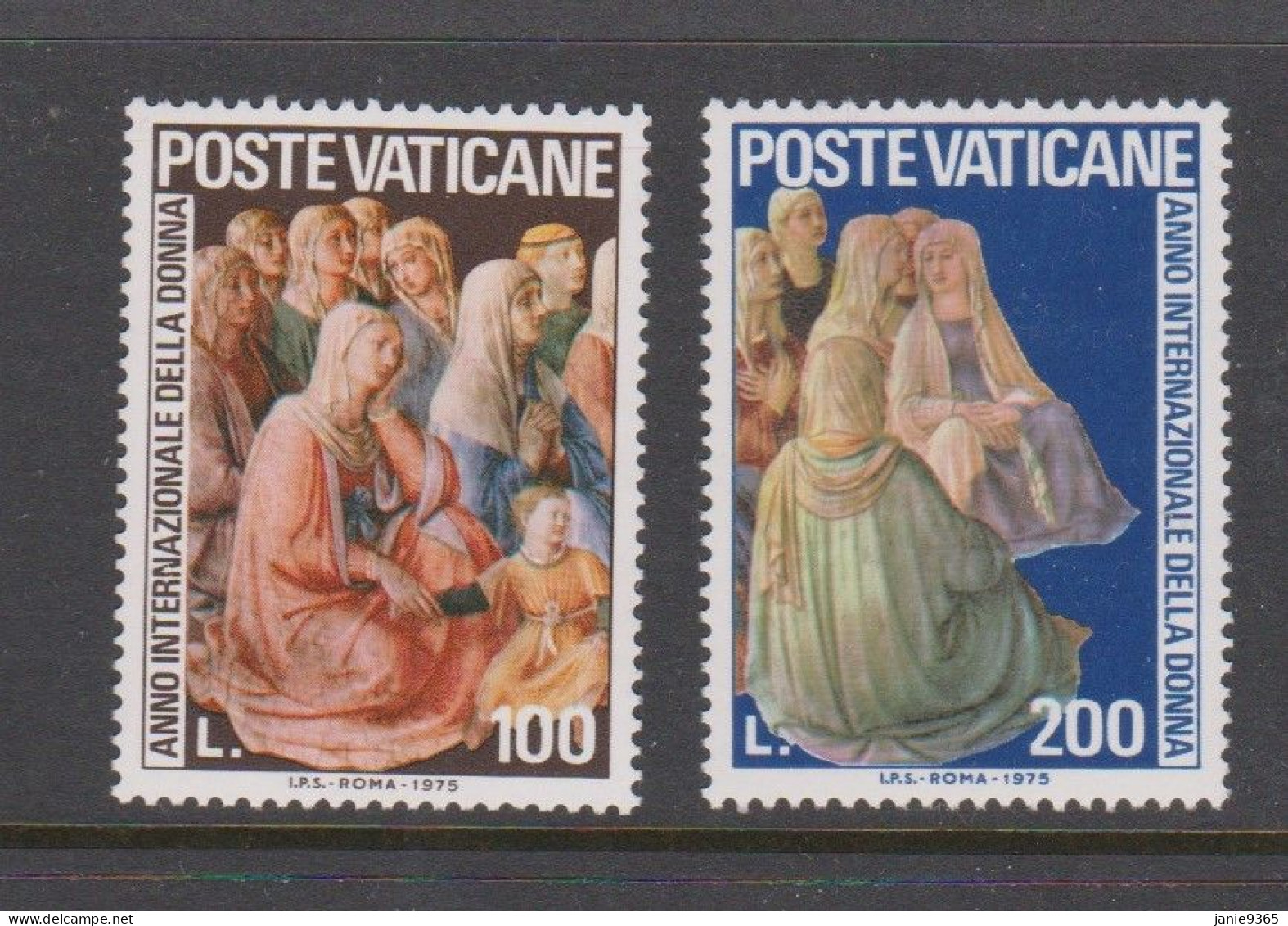 Vatican City S 604-605 1975 International Women Day.mint Never Hinged - Unused Stamps