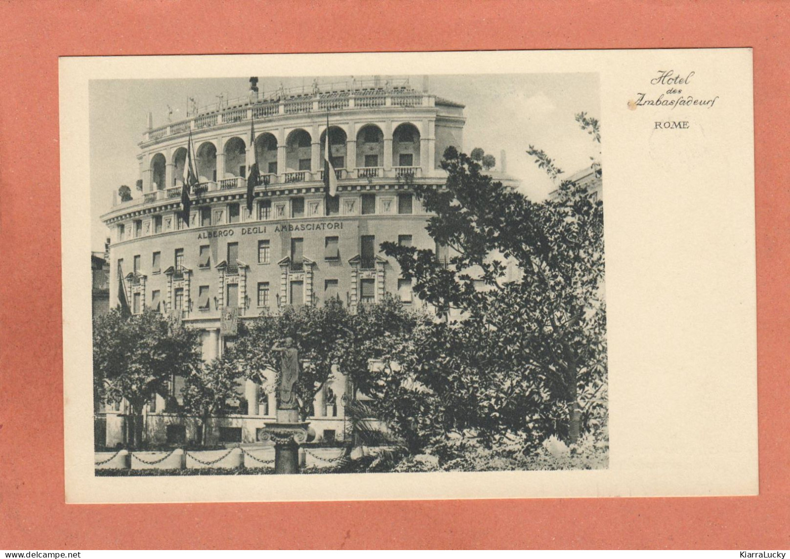 ROME - HOTEL DES AMBASSADEURS - ECRITE - Wirtschaften, Hotels & Restaurants