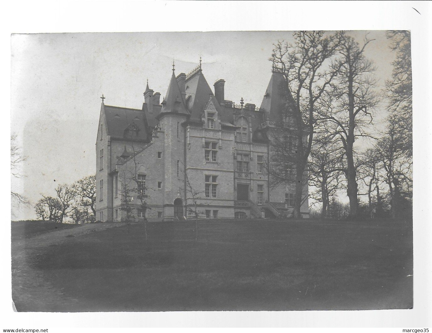 Gouëzec Chateau De Keriou Cliché  Format 11,5 X 16,5 Cms Autre Vue Horizontale  En Hiver - Gouézec