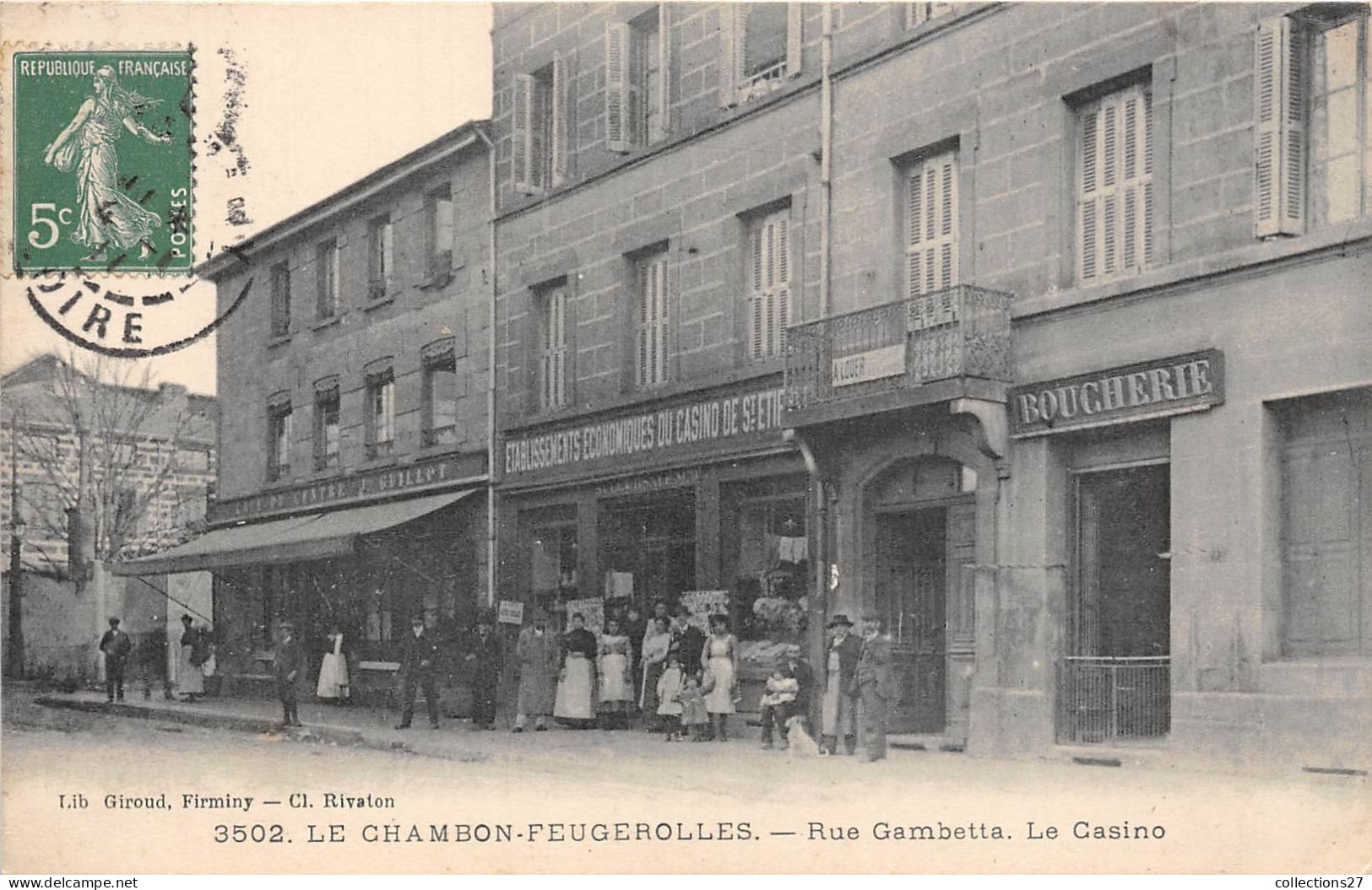 42-LE-CHAMBON-FEUGEROLLES- RUE GAMBETTA LE CASINO - Le Chambon Feugerolles